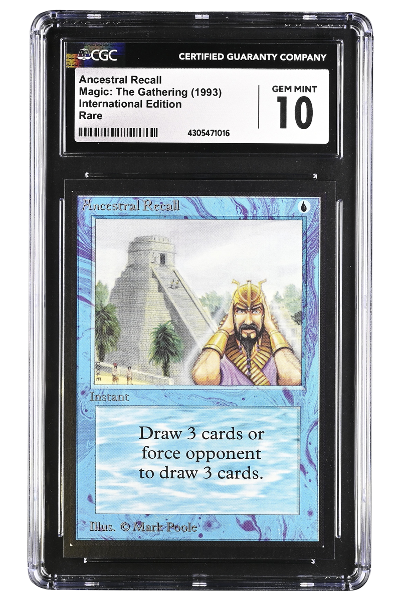 Ancestral Recall | International Edition | Rare | CGC | Gem Mint 10 — front