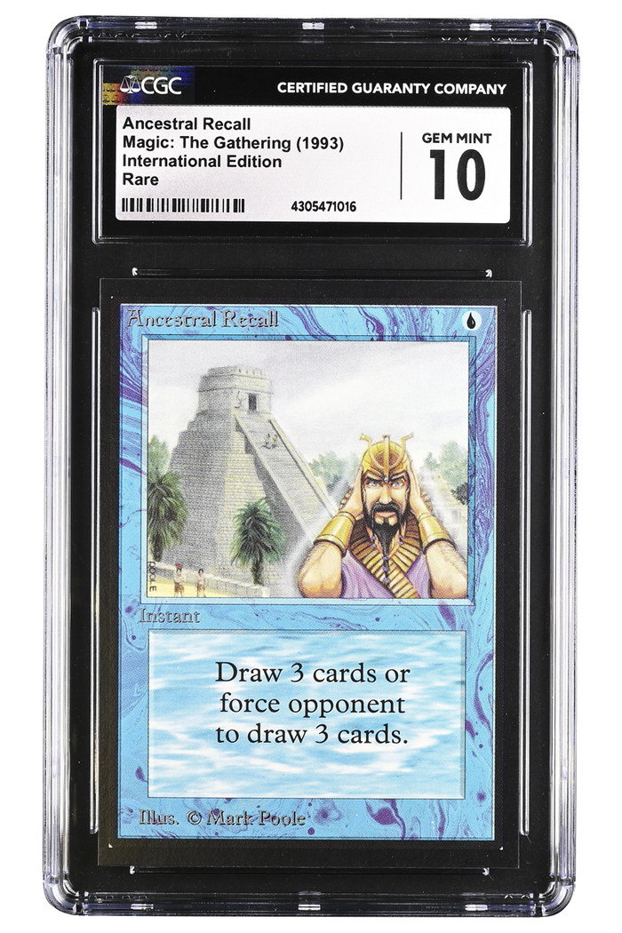 Ancestral Recall | International Edition | Rare | CGC | Gem Mint 10 — front