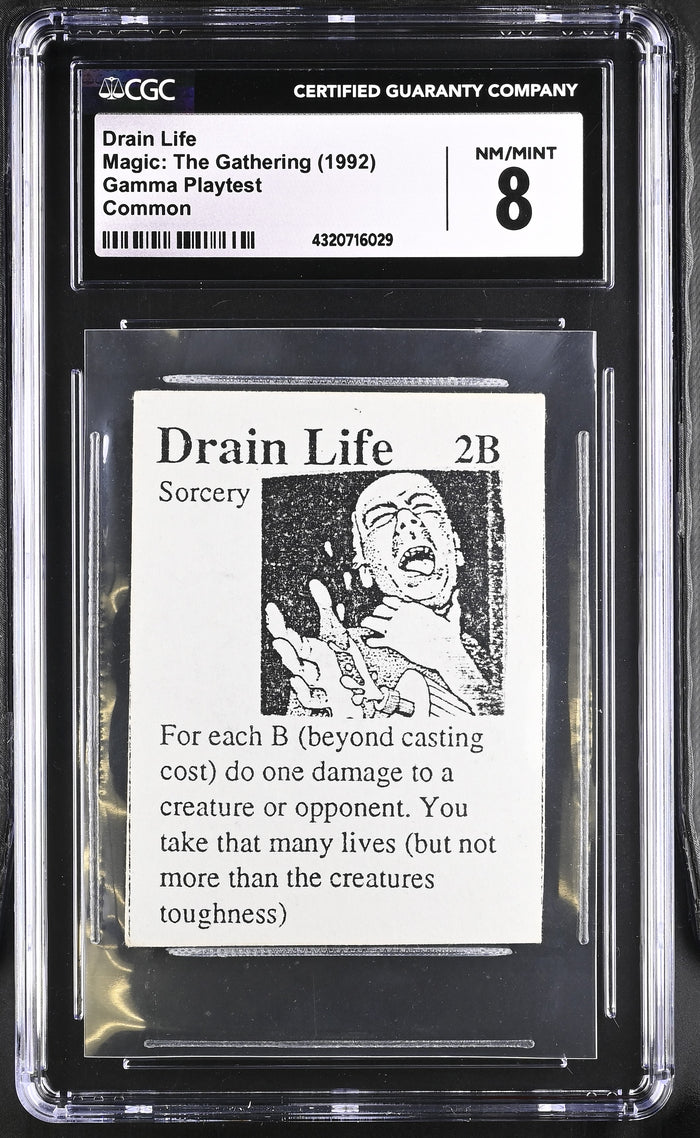 Drain Life | Gamma Playtest | CGC | NM/Mint 8 — front