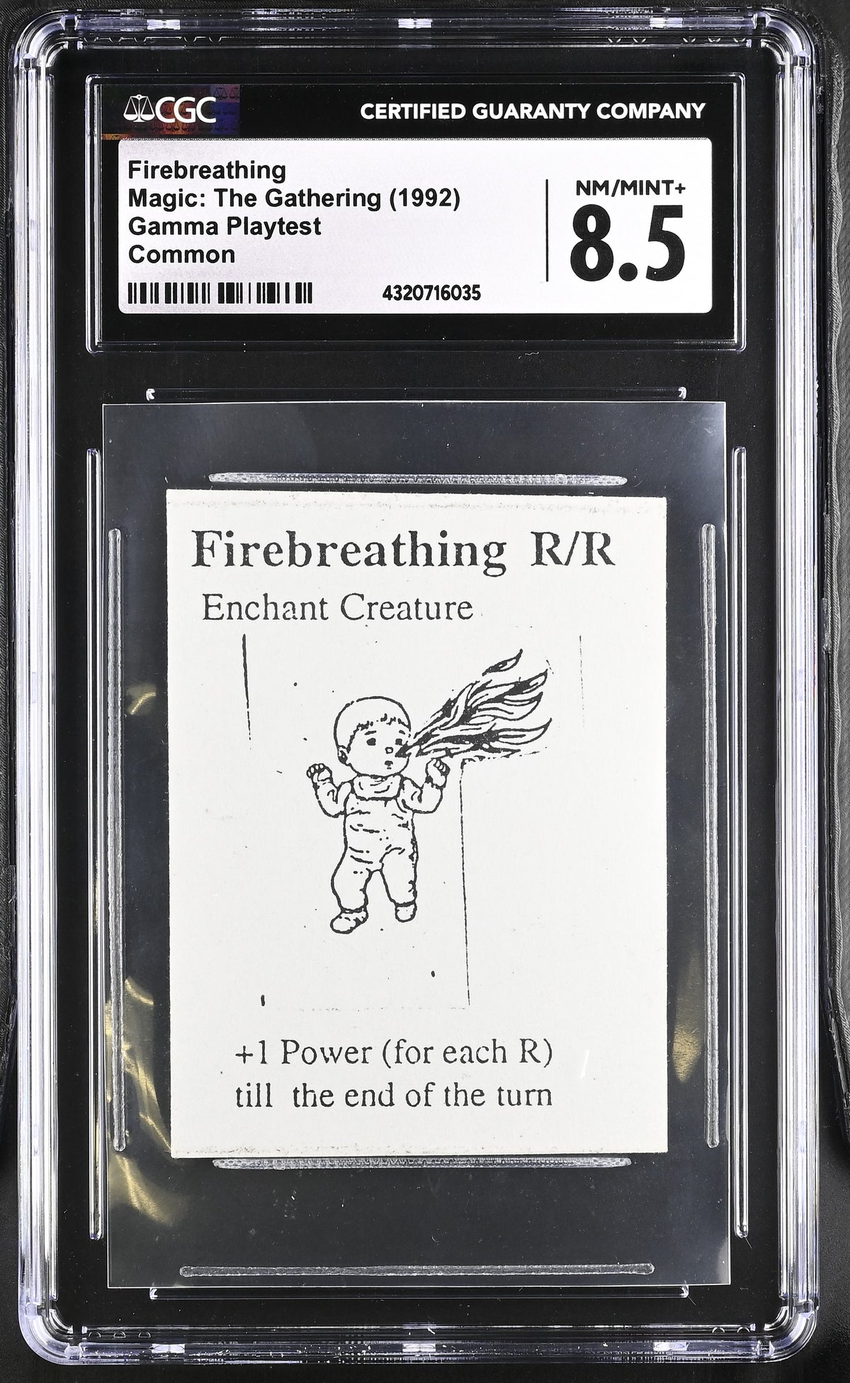 Firebreathing | Gamma Playtest | CGC | NM/Mint+ 8.5 — front