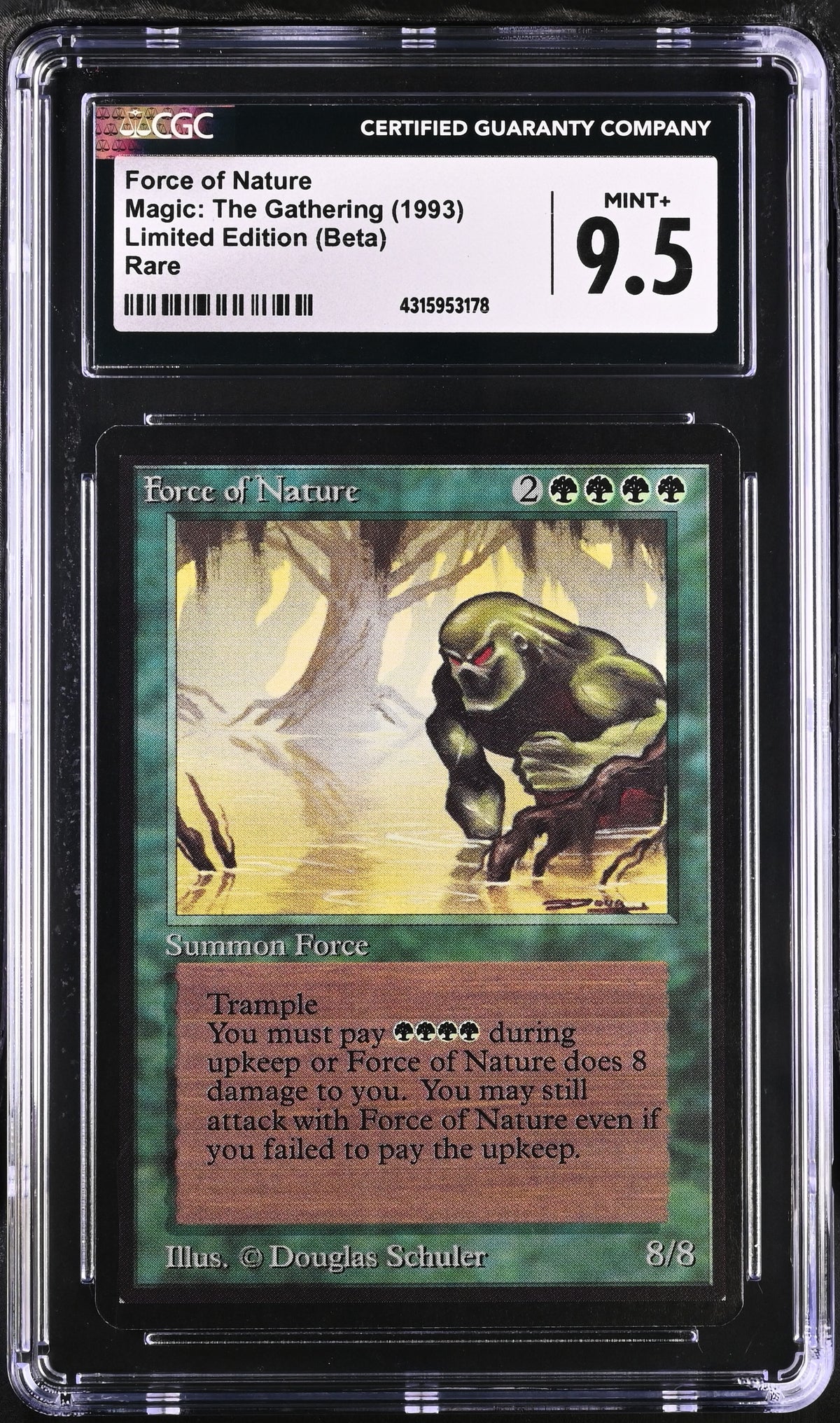 Force of Nature | Limited Edition (Beta) | Rare | Non-Foil | CGC | Mint+ 9.5 — front