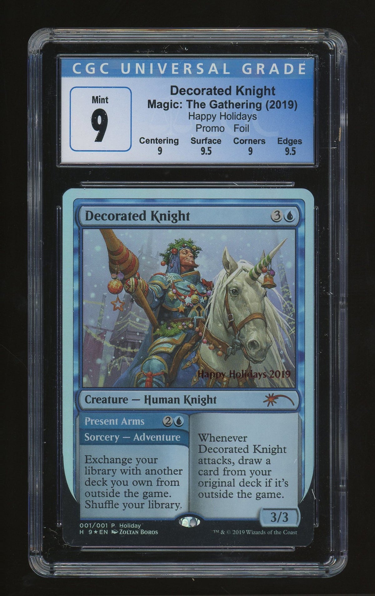 Decorated Knight | Happy Holidays (2019) | Foil | CGC 9 — front