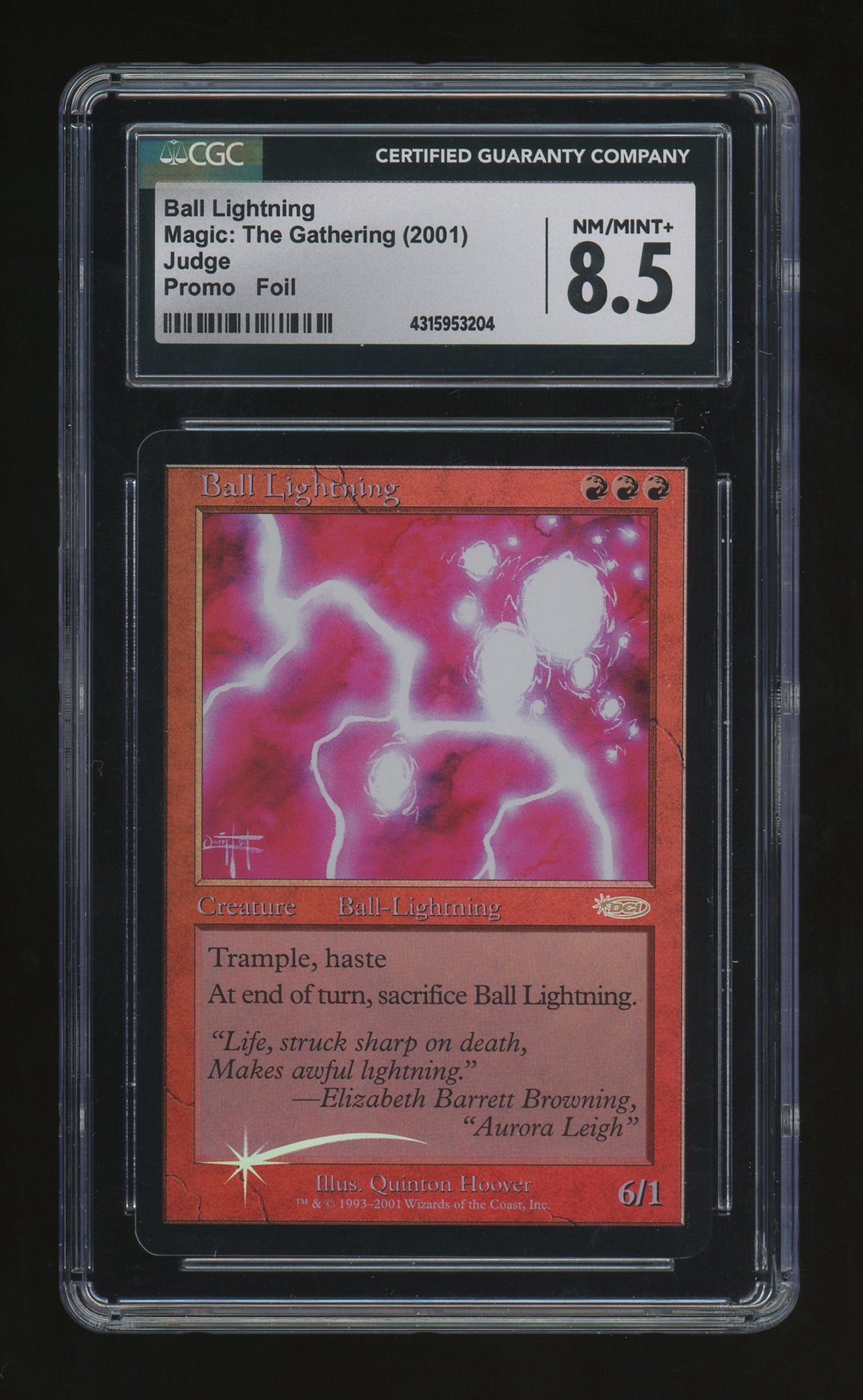 Ball Lightning | Judge (2001) | Foil | CGC 8.5 — front