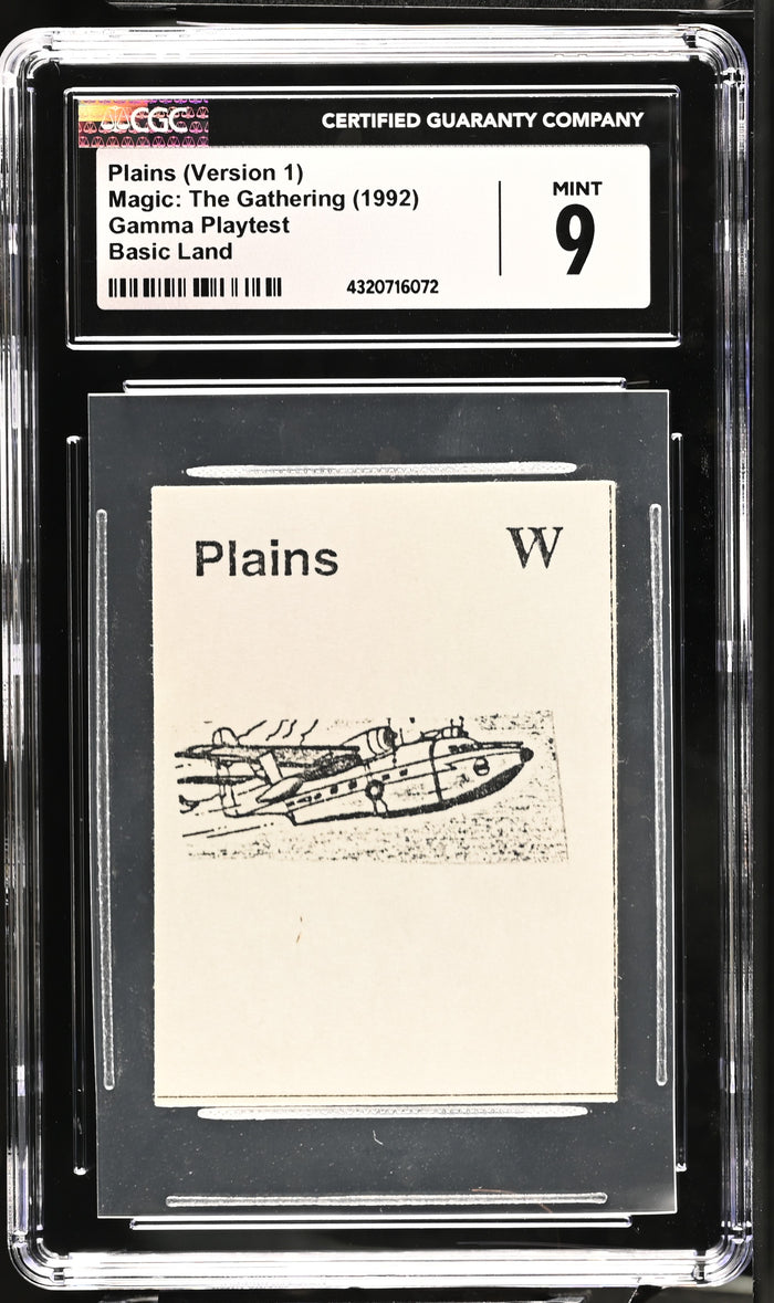 Plains (Version 1) | Gamma Playtest | CGC | Mint 9 — front