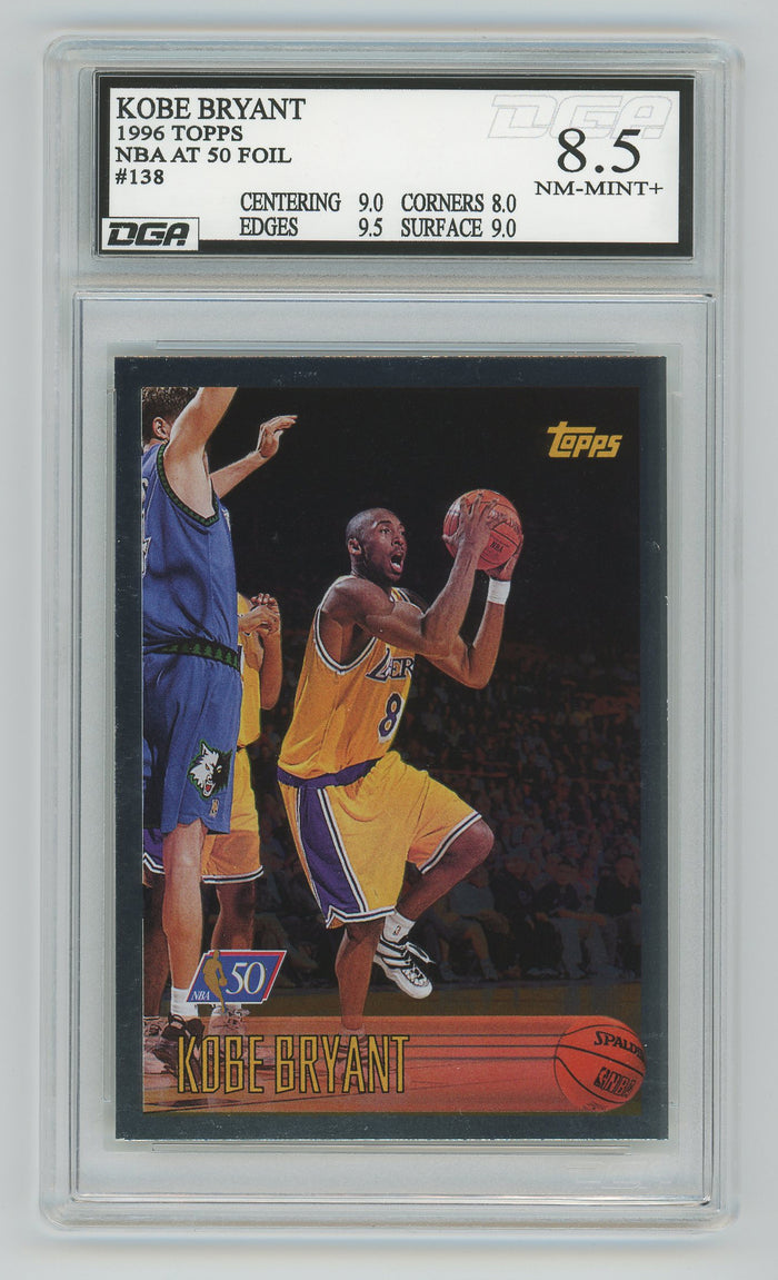 Kobe Bryant | 1996 Topps | NBA at 50 Foil | DGA 8.5 — front