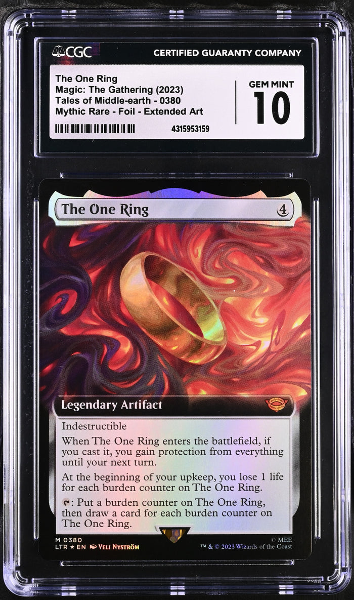 The One Ring | Universes Beyond: The Lord of the Rings: Tales of Middle-earth | Mythic Rare | CGC | Gem Mint 10 — front