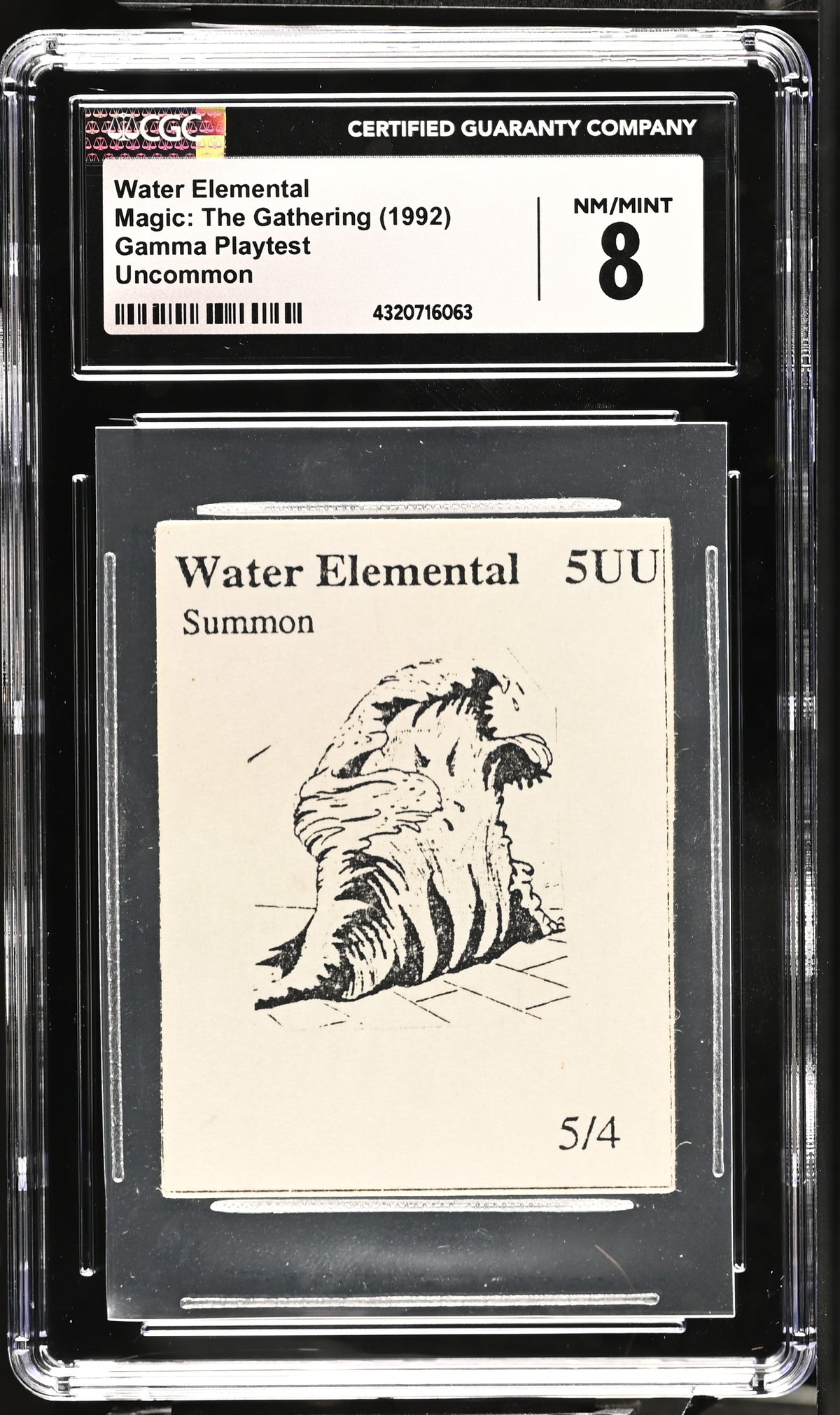 Water Elemental | Gamma Playtest | CGC | NM/Mint 8 — front