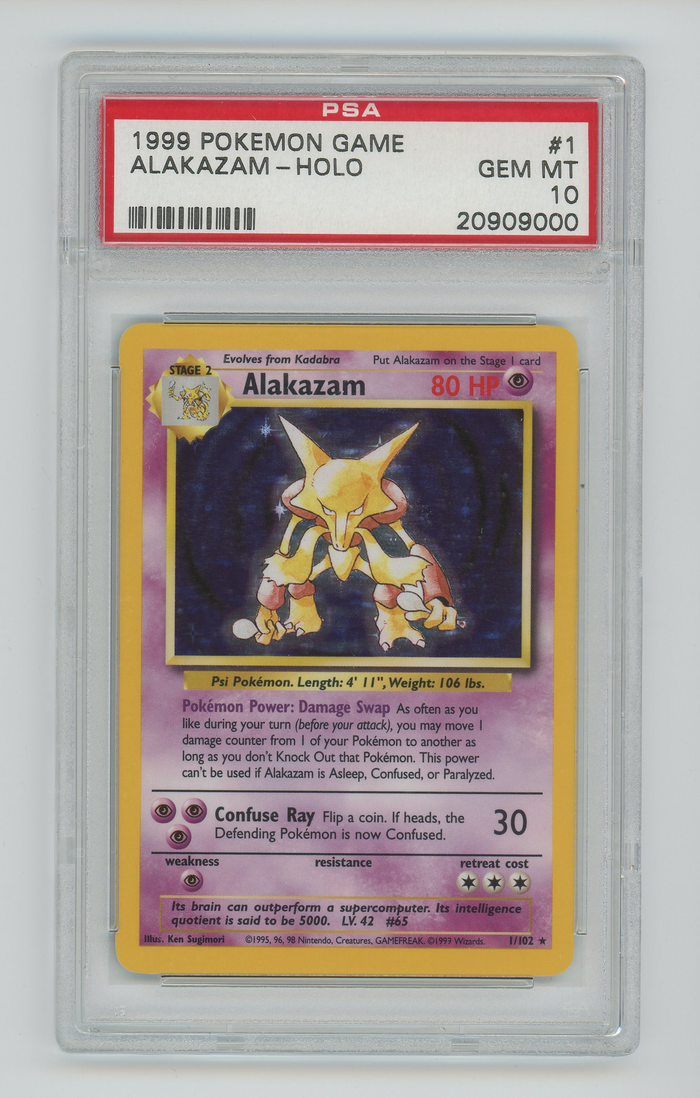 Alakazam | 1999 Pokemon Game Set | Holo | PSA 10 — front