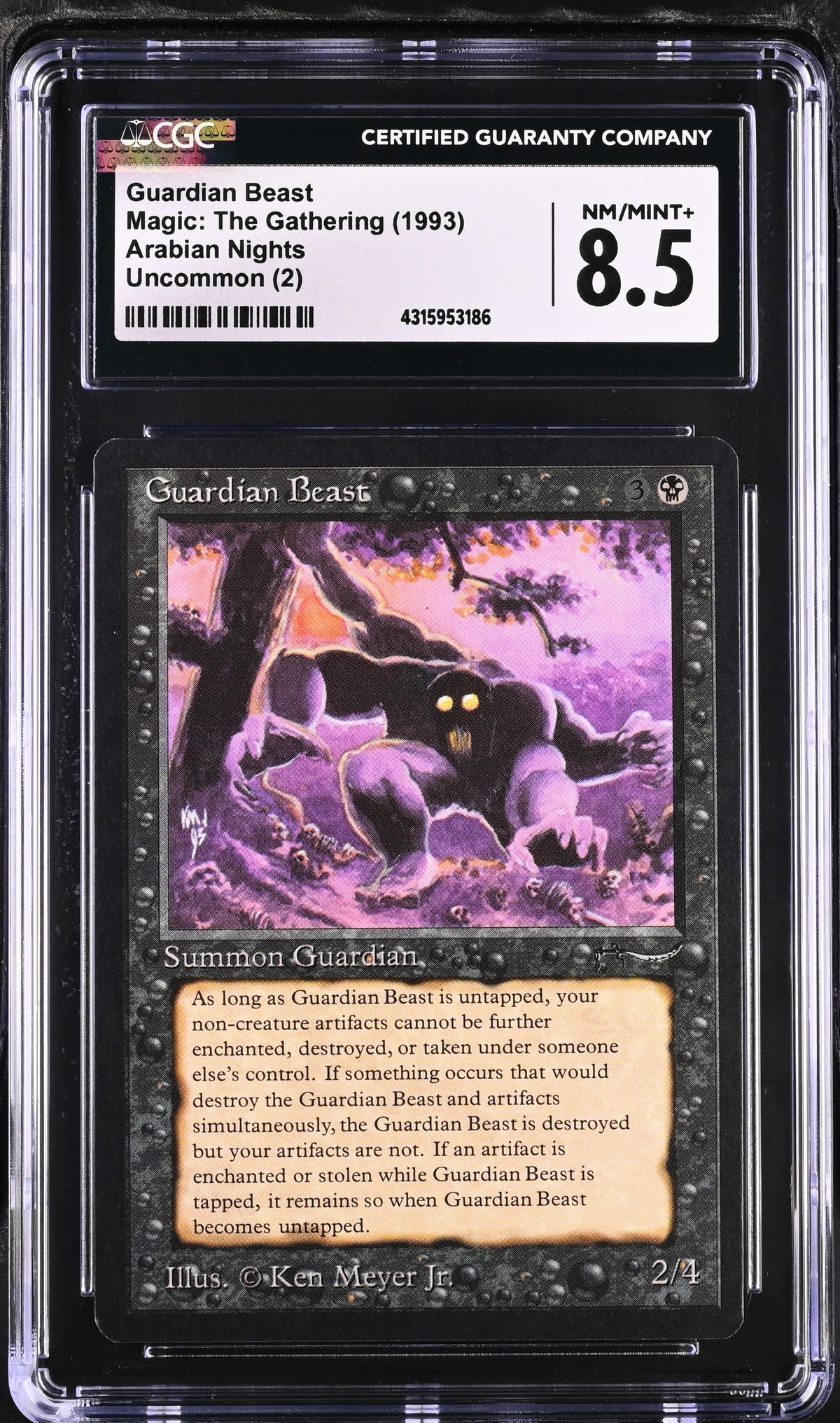 Guardian Beast | Arabian Nights | Rare | Non-Foil | CGC | NM/Mint+ 8.5 — front