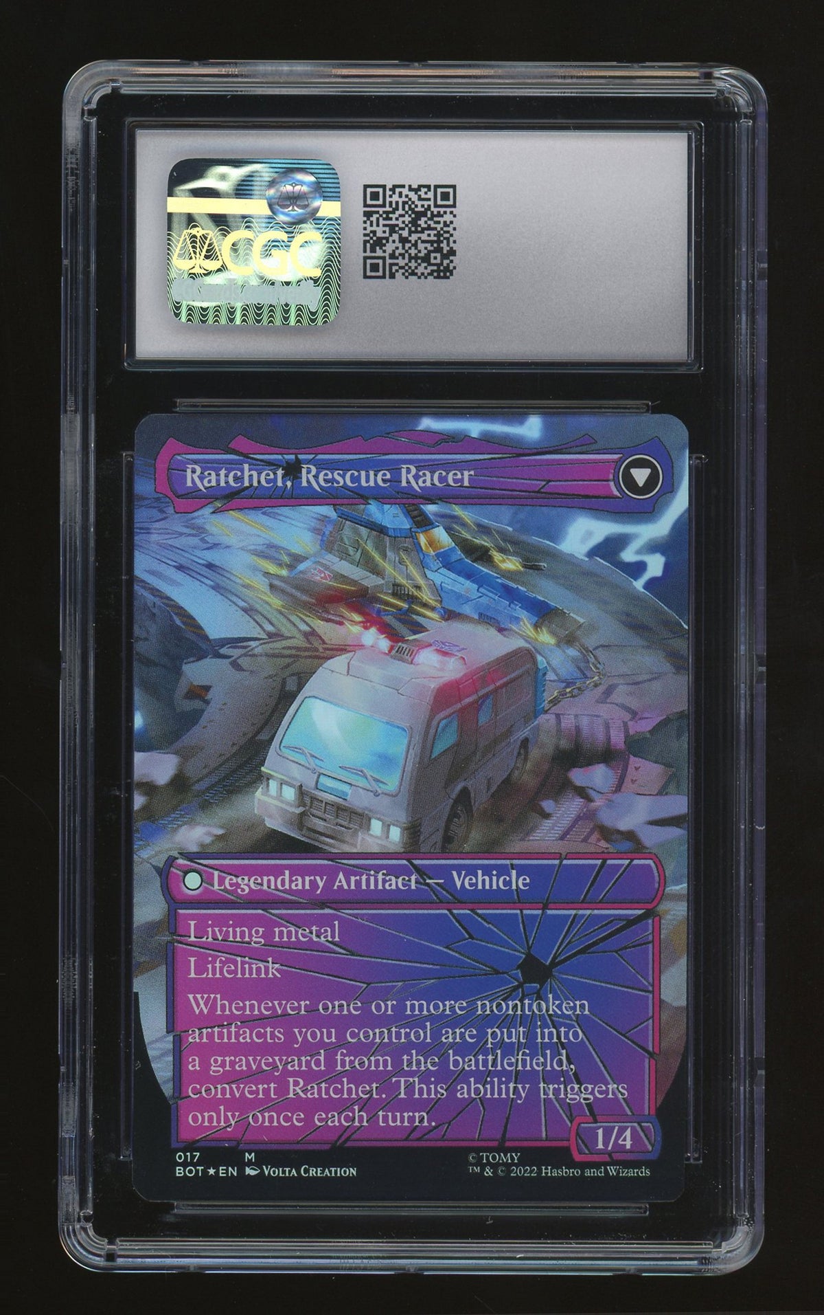 Ratchet, Field Medic | Transformers (2022) | Foil | Shattered Glass | CGC 10 — reverse