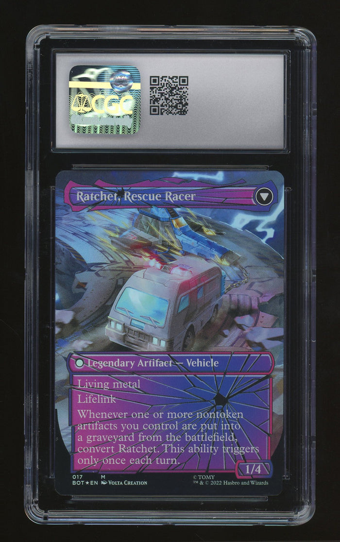 Ratchet, Field Medic | Transformers (2022) | Foil | Shattered Glass | CGC 10 — reverse