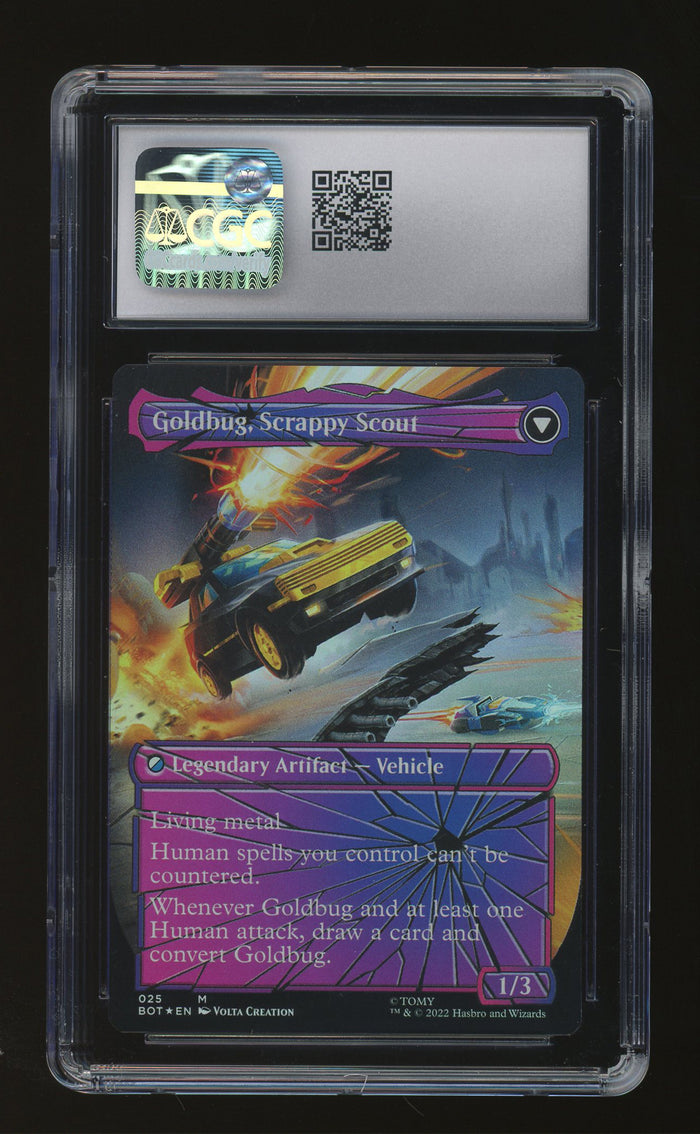 Goldbug, Humanity's Ally | Transformers (2022) | Foil | Shattered Glass | CGC 10 — reverse