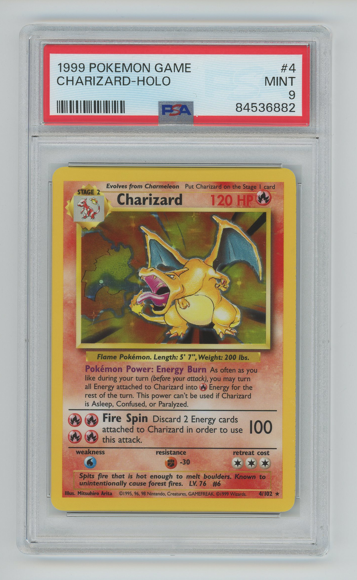 Charizard | 1999 Pokemon Game Set | Holo | PSA 9 — front