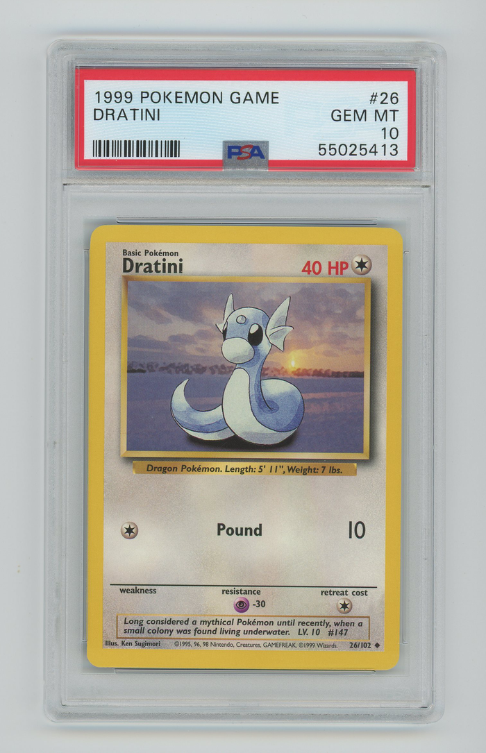 Dratini | 1999 Pokemon Game Set | PSA 10 — front