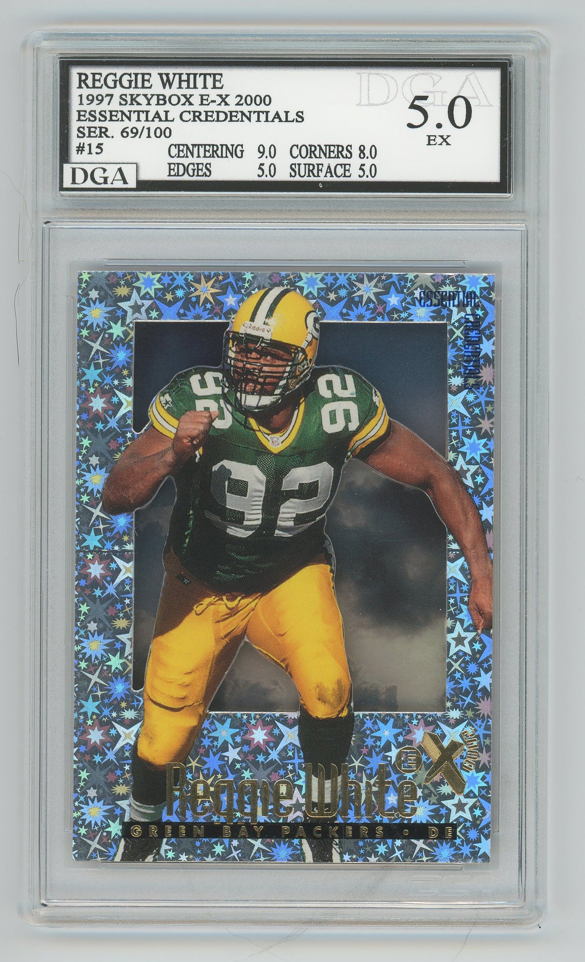 Reggie White | 1997 SkyBox | E-X 2000 Essential Credentials | DGA 5 — front