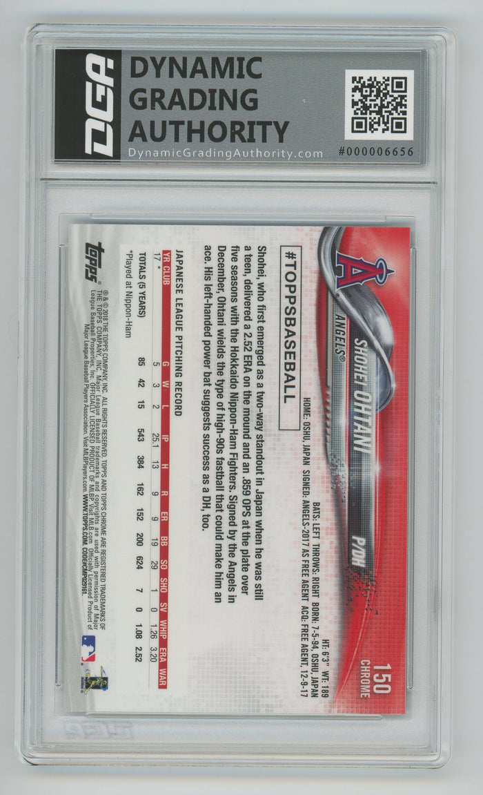 Shohei Ohtani | 2018 Topps | Chrome | DGA 10 — reverse