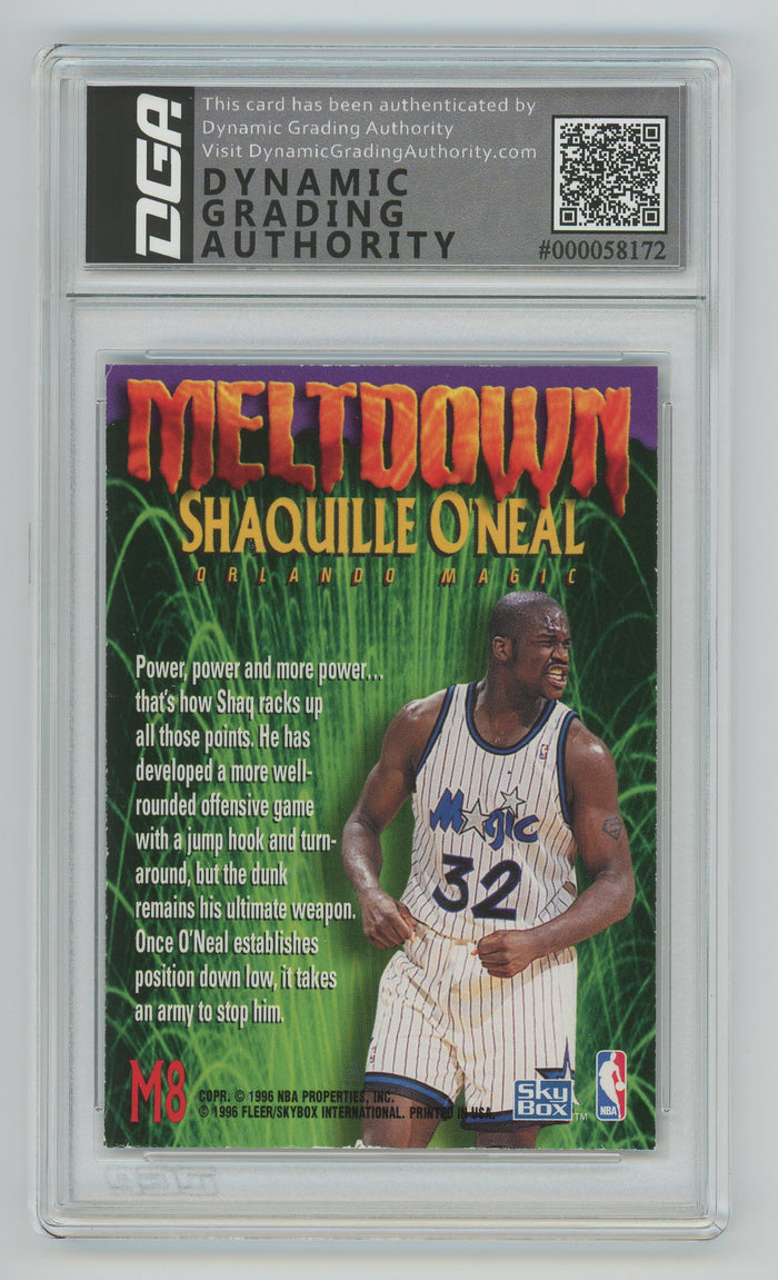 Shaquille O'Neal | 1995 SkyBox | Premium Meltdown | DGA 7 — reverse