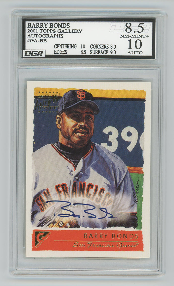Barry Bonds | 2001 Topps | Gallery Auto | DGA 8.5 — front