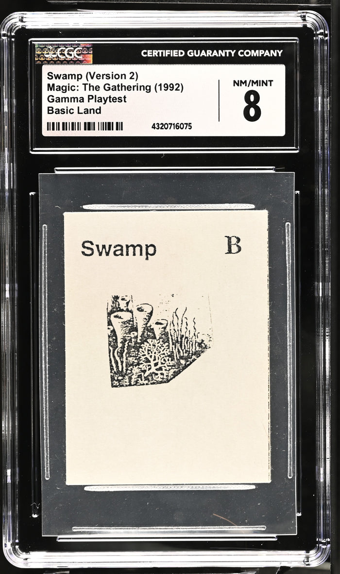 Swamp (Version 2) | Gamma Playtest | CGC | NM/Mint 8 — front