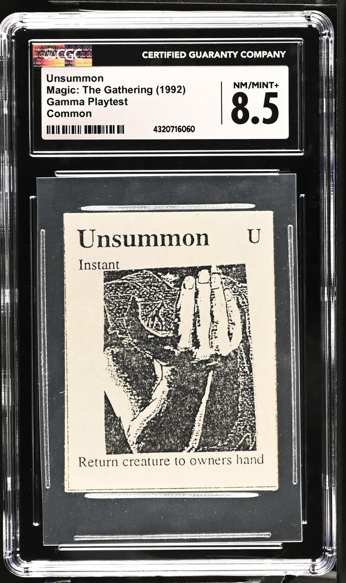 Unsummon | Gamma Playtest | CGC | NM/Mint+ 8.5 — front