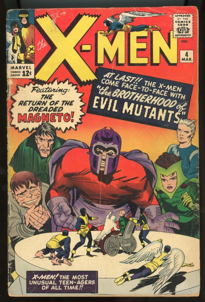 Uncanny X-Men #4 | 1964 | First Appearance of Scarlet Witch & Quicksilver | FA/G — front