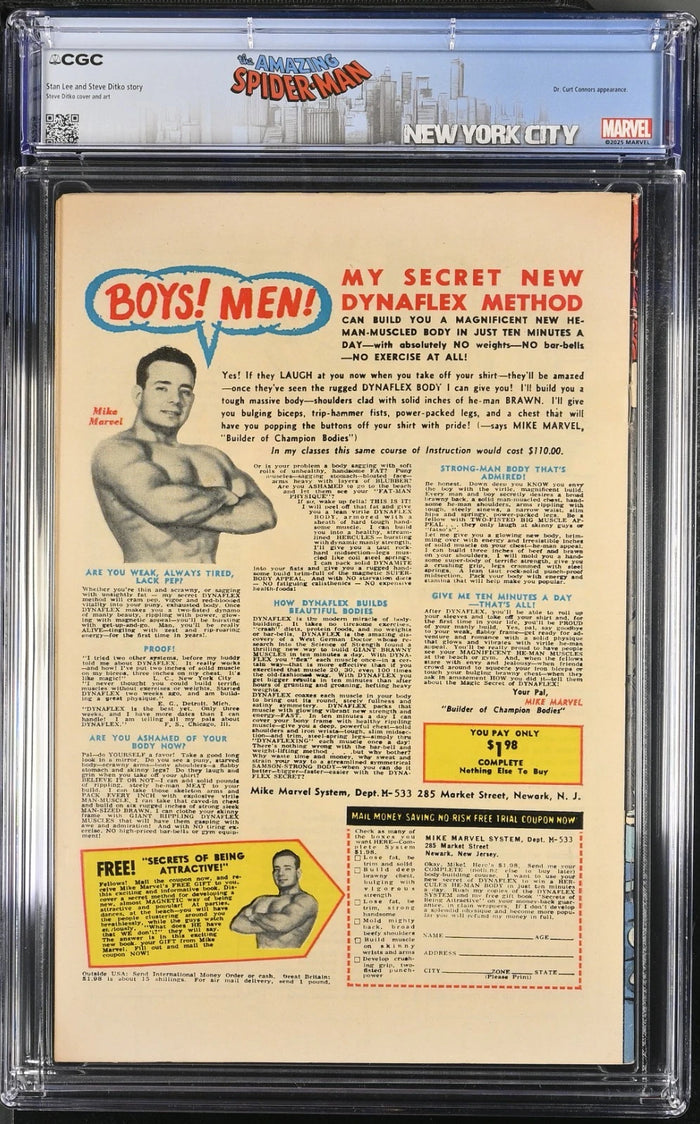 Amazing Spider-Man #33 | 1966 | Steve Ditko Cover | CGC 8.5 | OW/W — reverse